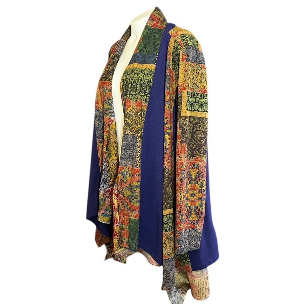 Soft Surroundings Patchwork Boho Open Front Cardi… - image 3